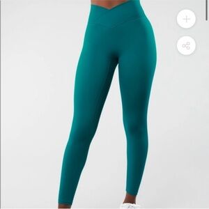 BUFF BUNNY Siren Crossover Waist High Rise Full Length Leggings